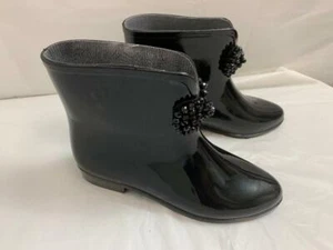 NUEVAS BOTAS DE LLUVIA HENRY FERRERA NEGRAS MODA IMPERMEABLES TALLA 6 CORREDERAS MUJER JUNIOR - Imagen 1 de 4