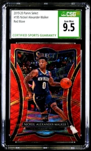 2019 Panini Select Red Wave Prizm Nickeil Alexander-Walker CSG 9.5 Rookie SP 1/1 - Picture 1 of 3