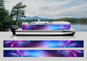 WRAPPING PONTOON REPLACEMENT GRAPHICS KIT DECAL STICKERS BOATS BOREAL - Picture 1 of 1