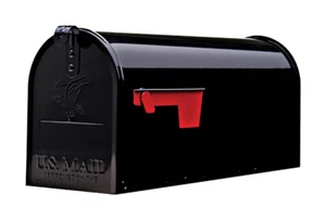 Gibraltar E1100B00 Mailboxes Elite Medium Capacity Galvanized Steel Black - Picture 1 of 5
