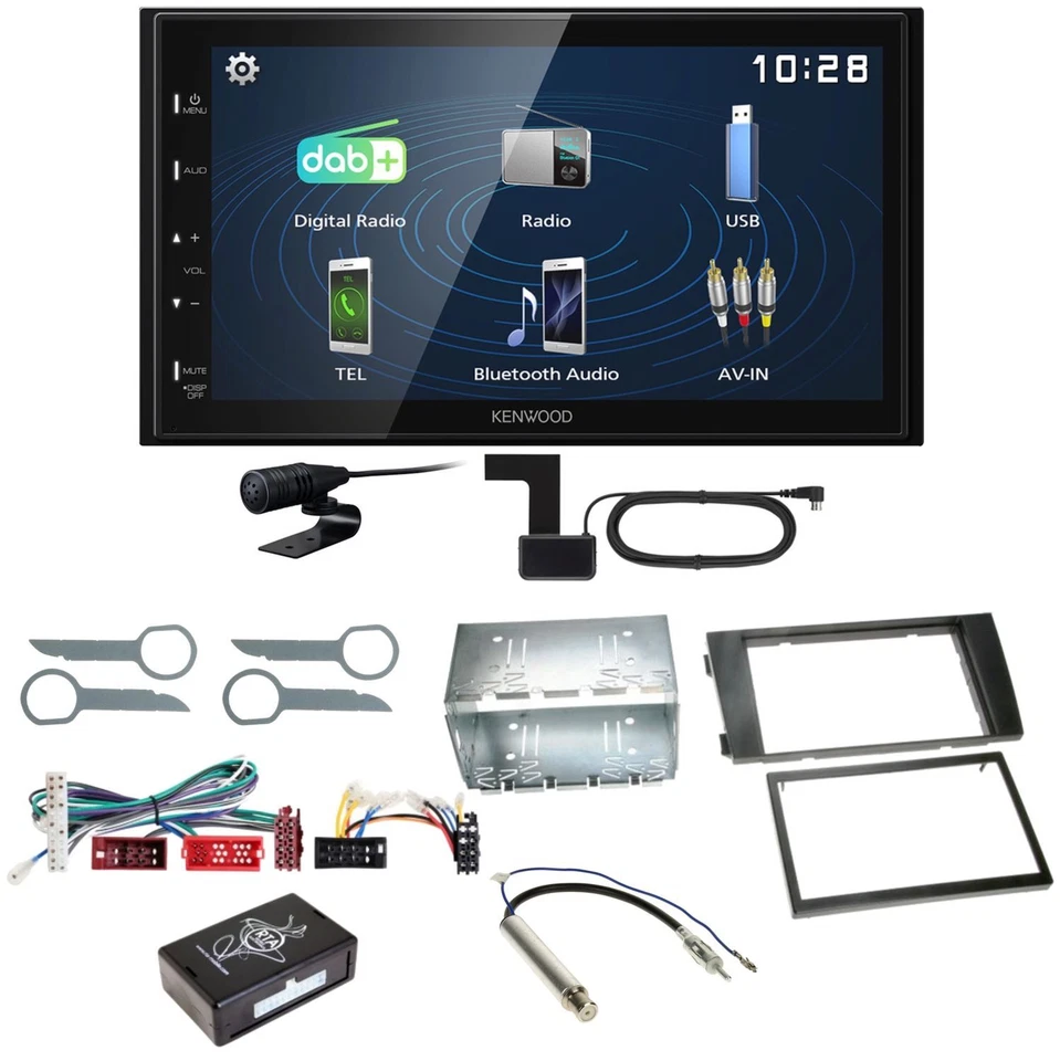 Kenwood DMX129DAB DAB+ Bluetooth USB Einbauset für Audi A6 4B - Bild 1 von 1