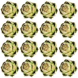 Timgle 16 Pcs Large Green Artificial Artichokes Fake Vegetables and Fruits fo... - Picture 1 of 7