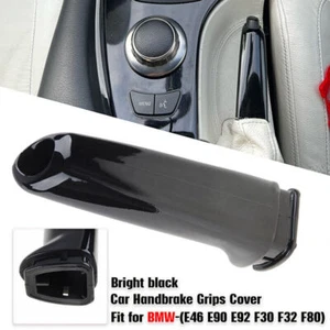 Gloss Black Handbrake Brake Handle Cover for BMW E46 E90 E92 F30 F32 F80 F20 - Picture 1 of 6
