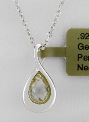 COLLAR COLGANTE PERIDOTO GENUINO 0,85 quilates plata de ley .925 - NUEVO CON ETIQUETA Foto 1 de 3