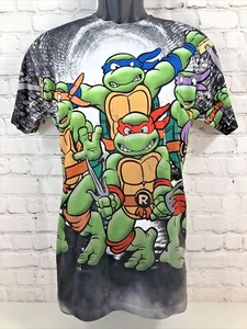 Teenage Mutant Ninja Turtles TURTLES All Over Pattern T-shirt Rare Medium 2616 - Bild 1 von 8