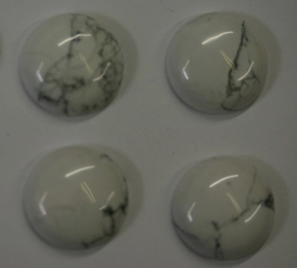 4 piezas Cabujón redondo Howlita natural alta calidad 12 mm 14 mm 16 mm 18 mm piedras preciosas Foto 1 de 1