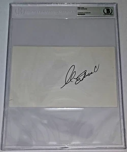 CLINT EASTWOOD SIGNED 5X8 INDEX CARD OSCAR WINNER LEGEND BECKETT BAS SLABBED - Picture 1 of 2