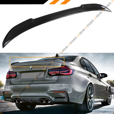 Alerón de maletero de fibra de carbono estilo CS 2015-18 BMW F80 M3 y 13-18 F30 330i 340i Foto 1 de 4