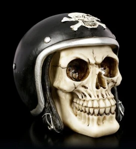 Latexform Gothic Biker Schädel Ornament Halloween für Beton oder Gips - Bild 1 von 1