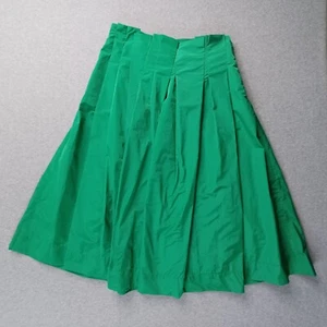 Veronika Maine Skirt Women 8 Green A Line Midi Statement Pleated Designer Office - Picture 1 of 11