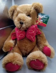 Harrods Knightsbridge 1997 Christmas Plush Teddy Bear w/Red Bow - Picture 1 of 2