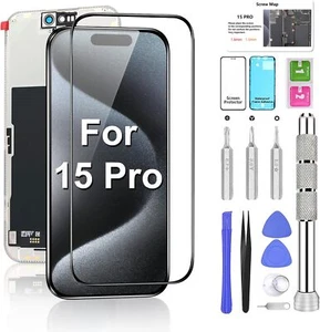 For iPhone 15 Pro Screen Replacement 6.1" COF LCD Sceen 3D Touch IPS FHD - Picture 1 of 7