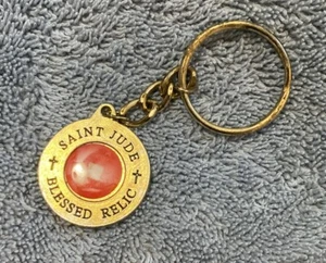 St Saint Jude blessed relic medal key chain ring patron of hopeless cases - Picture 1 of 2