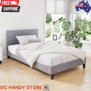 Artiss Bed Frame King Single Size Grey NEO - Picture 1 of 6