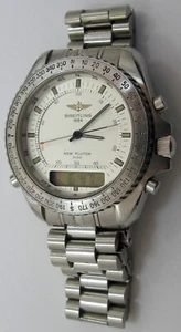 Breitling 1884 New Pluton 3100 Quartz s. Stahl Uhr mit seinem Armband A51037 - Bild 1 von 9