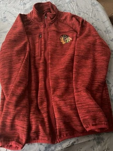 NHL Brand Chicago Blackhawks Jacket Black/Red Size Medium - Picture 1 of 3