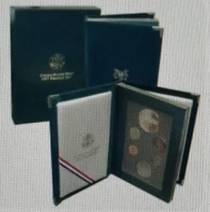 US Mint 1997 Prestige Coin Set Botanic Garden Silver Dollar Complete w Box & COA - Picture 1 of 4