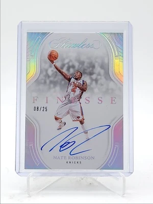 NATE ROBINSON 2024-25 FLAWLESS FINESSE AUTOGRAPH KNICKS AUTO /25 Q5692 - Image 1 of 2