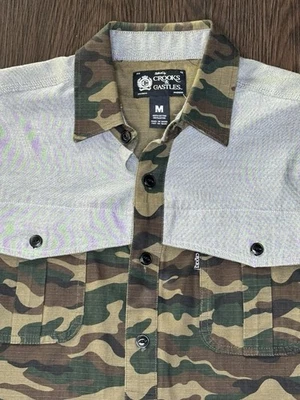 Crooks & Castles Camouflage Long Sleeve Button up Shirt Sz Medium ***RARE*** - Image 1 of 4