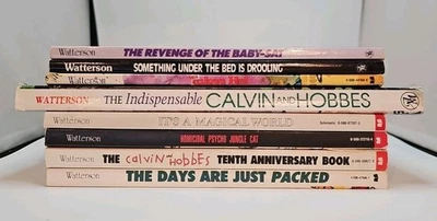 Lot 8 CALVIN & HOBBES Comic Books by Bill Watterson Vintage - Image 1 of 4