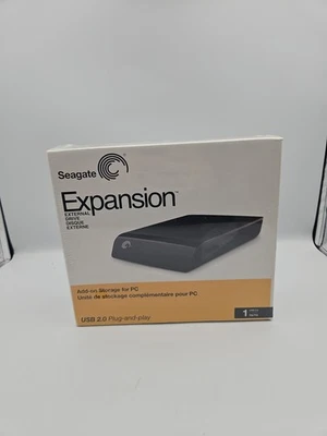 Seagate Expansion 1TB External Hard Drive USB 2.0 PC Storage NEW SEALED Plug & P - Image 1 of 3