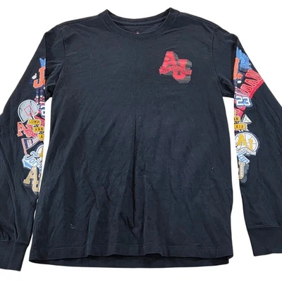 Air Jordan Long Sleeve T-Shirt Black Graphic Print Mens Size Small - Image 1 of 4
