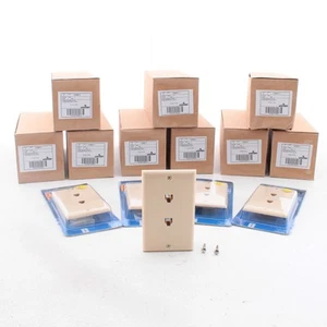 Leviton C2647-I Decora Ivory 6-Wire Dual Phone Jack Wallplates 50-Pack - Zdjęcie 1 z 6