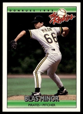 1992 Donruss The Rookies Blas Minor Rookie Pittsburgh Pirates #81 - Image 1 of 2