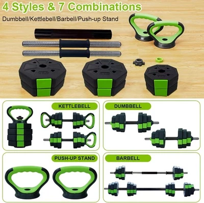 66 lbs Weight 4 in 1 Adjustable Kettlebell Set Dumbbell Set Used as Kettlebells - Image 1 of 4