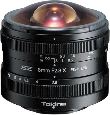 New Tokina SZ 8mm F2.8 Fisheye Manual Focus Lens for FUJIFILM X Mount APS-C - Image 1 of 4