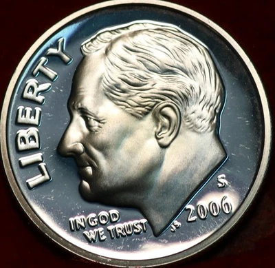 Uncirculated Proof 2006-S San Francisco Mint Silver Roosevelt Dime - Image 1 of 2