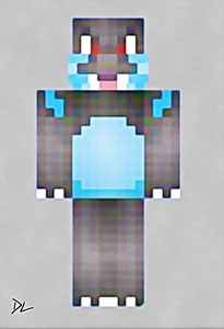 Mega Charizard X "Minecraft" Original Pop Art Print - 13 x 19 Poster - Picture 1 of 1