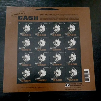 2013 Forever Johnny Cash Mint Stamp Sheet of 20 USPS Stamps #4789 - Image 1 of 2
