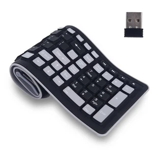 2.4G Wireless Silicone Keyboard - Portable, Flexible, Foldable, Rollup for La... - Picture 1 of 7