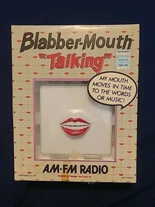 Blabber-Mouth "Talking" AM/FM Neuheit Radio L Nasta 1986 Hongkong Neu *LESEN* - Bild 1 von 9