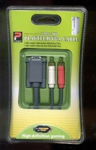 Playtech VGA Cable AV RCA Cable For Xbox 360 Use Monitor Brand New 2E - Picture 1 of 4