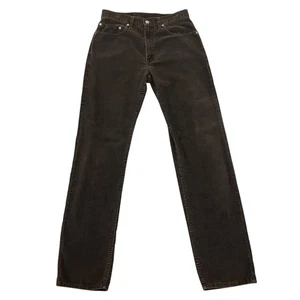 Vintage Levi's 505 Corduroy Jeans Black Mens 30W 33L Straight Fit Red Tab - Picture 1 of 11