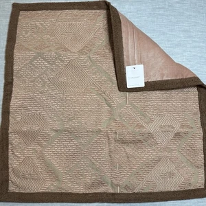 POTTERY BARN FEZ EMBROIDERED PILLOW COVER, 22" SQ LINEN COTTON VELVET ~ BLUSH - Picture 1 of 8