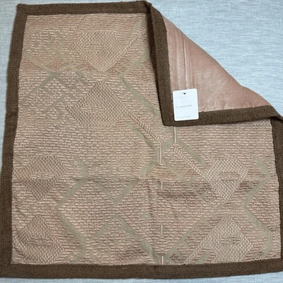 POTTERY BARN FEZ EMBROIDERED PILLOW COVER, 22" SQ LINEN COTTON VELVET ~ BLUSH - Image 1 of 4