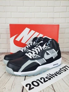 Size 14 Nike Men's Air Trainer SC High 'Raiders' Black Smoke Grey DZ4405-001 NEW - Picture 1 of 9