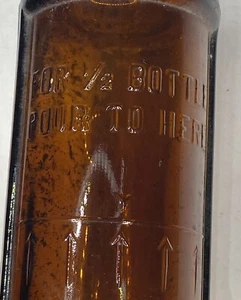 Vintage Certo Amber Embossed Glass Bottle with Measuring Line Empty Bottlr - Picture 1 of 24