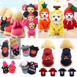 Pet Dog Cute Hoodie Sweater Jumper Coat Warm Dogs Clothes Puppy Apparel Costume/