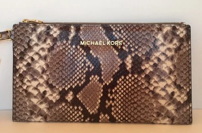 Bolso sin asas Michael Kors Bedford LG con cremallera EMB cuero genuino dorado herrajes naturales Foto 1 de 4