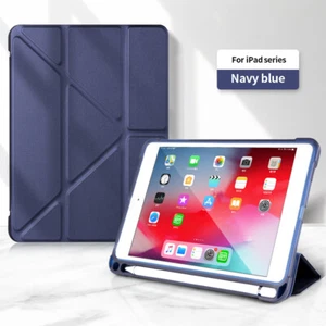 For Apple iPad 9th 8th 10.2 Pro 11 9.7 10.5 Smart Case Cover With Pencil Holder - Picture 1 of 22