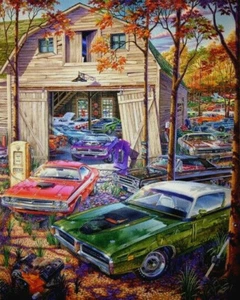 DODGE CHARGER CHALLENGER ART THEY CAME WITH THE FARM 69 1970 1971 PLYMOUTH MOPAR - Picture 1 of 6
