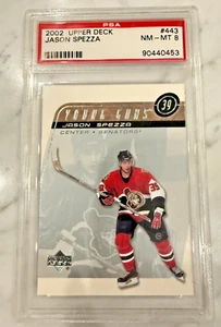 2002-03 Jason Spezza Upper Deck #443 Young Guns Rookie Card PSA 8 - Picture 1 of 2