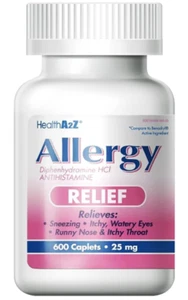 HealthA2Z? Sollievo dalle allergie | Difenidramina HCL 25mg | Antistaminico | spedizione quik - Foto 1 di 6