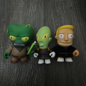 Kidrobot Futurama Lote de 3 Figuras Morbo, Kif y Zapp Brannigan - Imagen 1 de 6
