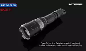 JETBeam RRT2-COLOR 1x 18650 / 2x CR123 850 Lumens CREE XP-L LED - Picture 1 of 14