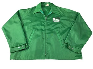 Vintage Swingster Green Jacket Safety Team Burlington Northern Train Hipster 3b - Picture 1 of 18